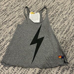 Aviator Nation Gray Tank with Black Accents